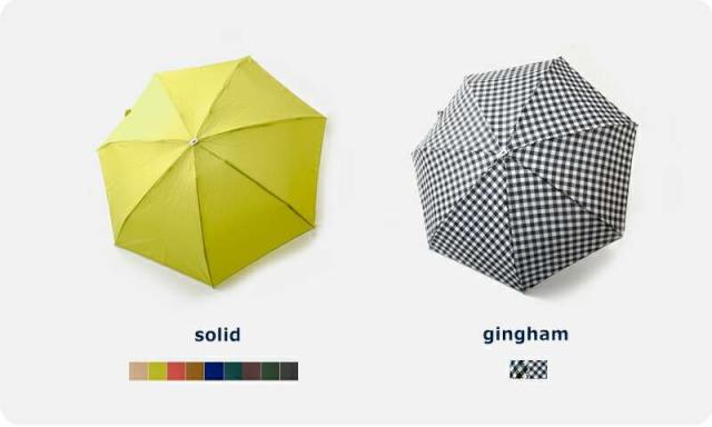 ANATOLE PARIS(アナトール パリス)ファイバーグラスカーボン木製ハンドルギンガムチェック折り畳み傘gingham