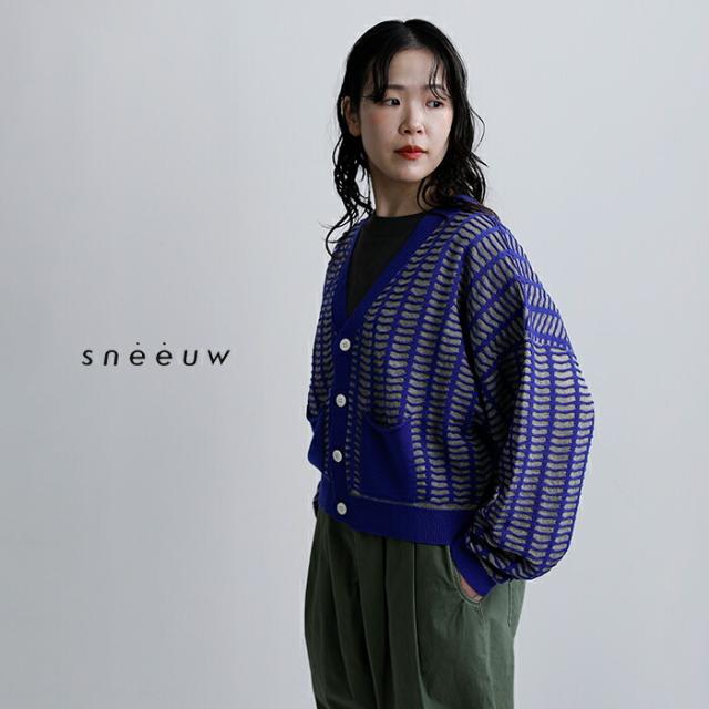 sneeuwコットン ウィンドウ カーディガン snw33-19