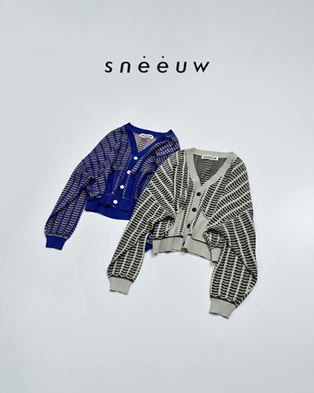 sneeuwコットン ウィンドウ カーディガン snw33-19