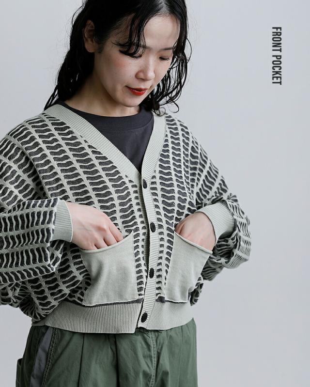 sneeuwコットン ウィンドウ カーディガン snw33-19