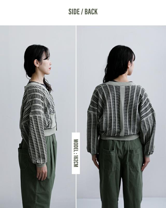 sneeuwコットン ウィンドウ カーディガン snw33-19