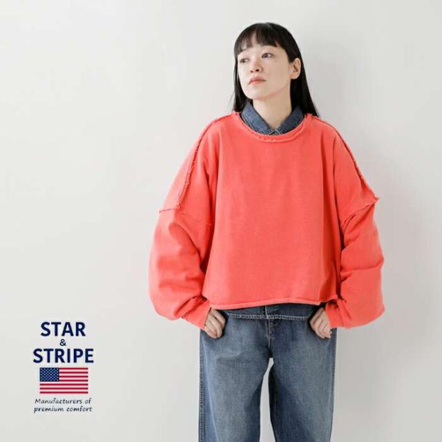 STAR&STRIPE(スターアンドストライプ)コットンクルーネックワイドプルオーバーssmd-145