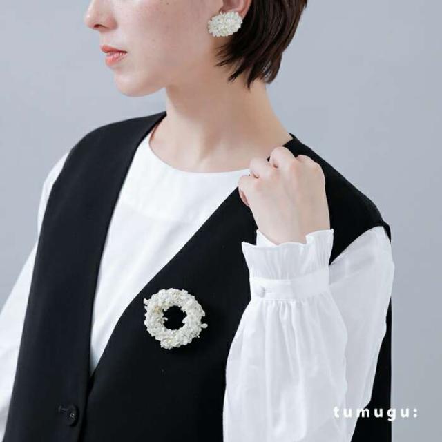 tumugu(ツムグ)アトリエ染花別注ブローチta20101