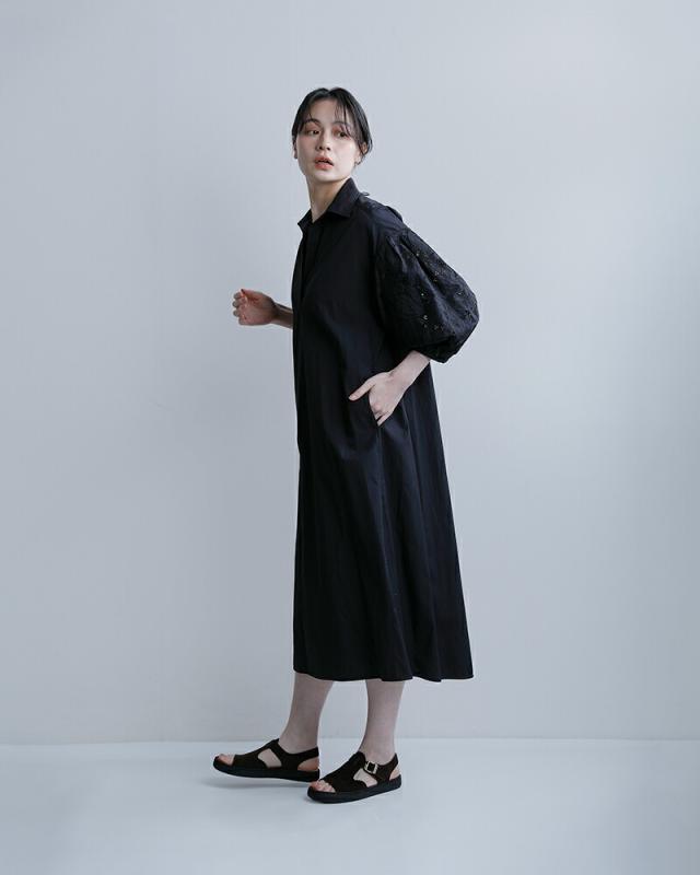 TICCA(ティッカ)コットンフラワーレースパフスリーブワンピースtbfs-134