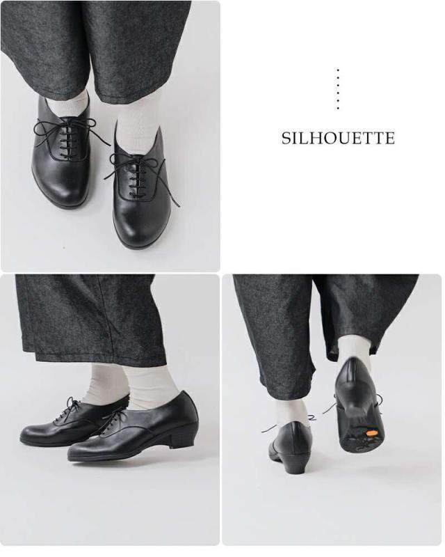 TRAVEL SHOES by chausser(トラベルシューズバイショセ)レザーレースアップウエッジソールシューズtr-007