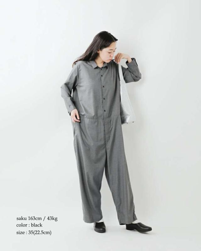 TRAVEL SHOES by chausser(トラベルシューズバイショセ)レザーフラットスリッポンシューズtr-018