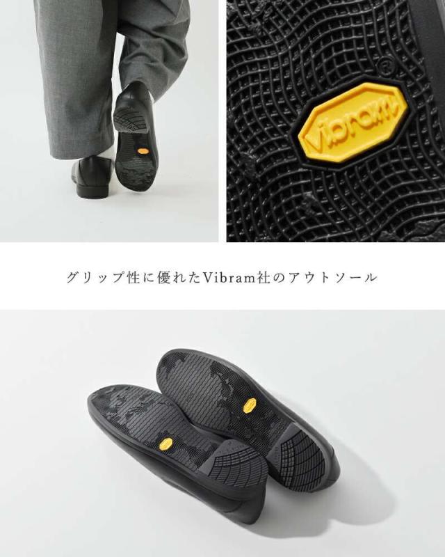 TRAVEL SHOES by chausser(トラベルシューズバイショセ)レザーフラットスリッポンシューズtr-018
