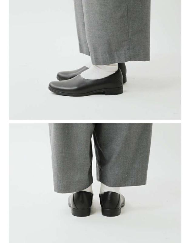 TRAVEL SHOES by chausser(トラベルシューズバイショセ)レザーフラットスリッポンシューズtr-018