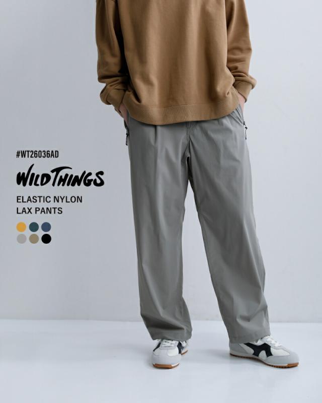 WILD THINGS撥水ストレッチ ラックスパンツ ELASTIC NYLON LAX PANTS wt26036ad