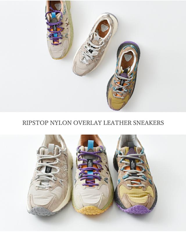 Flower MOUNTAIN(フラワーマウンテン)ヤマブシリップストップナイロンオーバーレイレザースニーカー“YAMABUSHI”yamabushi