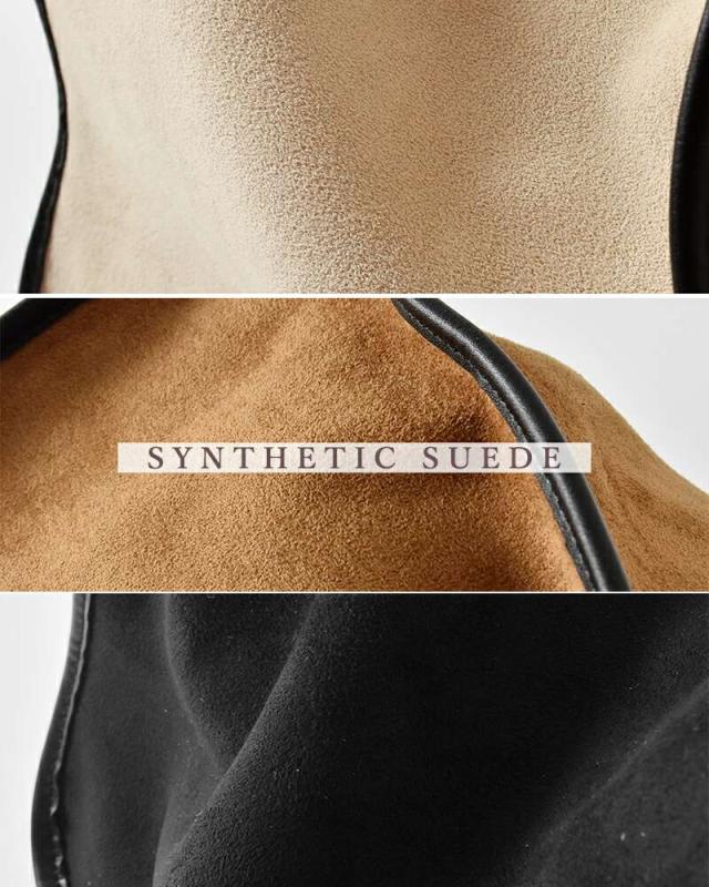 IOMMI(イオミ)シンセティックスエードパイピングハンドルインナーバッグ付きトートバッグzh-51008