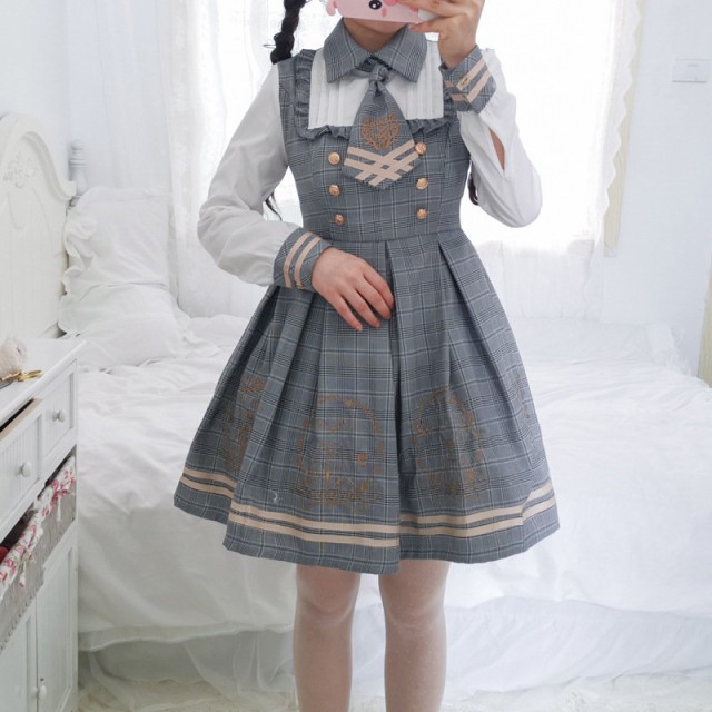 ワンピース ロリータ 長袖 制服 コスプレ ロリータ 大きいサイズ 女装