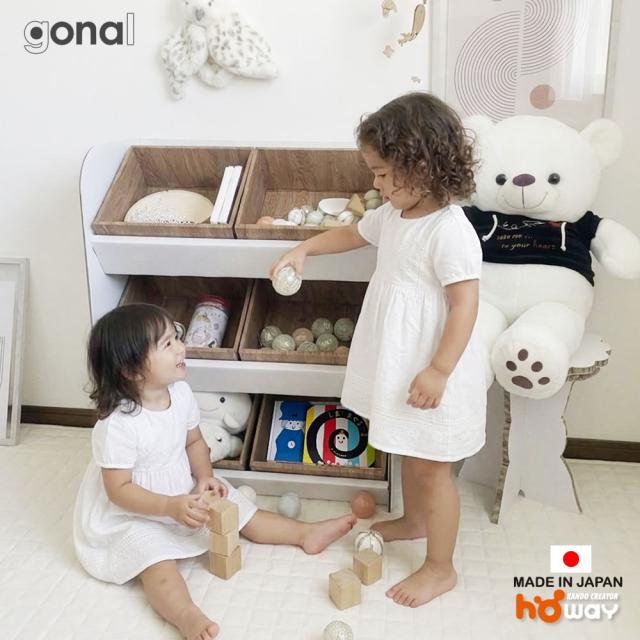 段ボールおもちゃラック