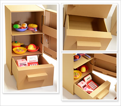 ダンボールままごと冷蔵庫