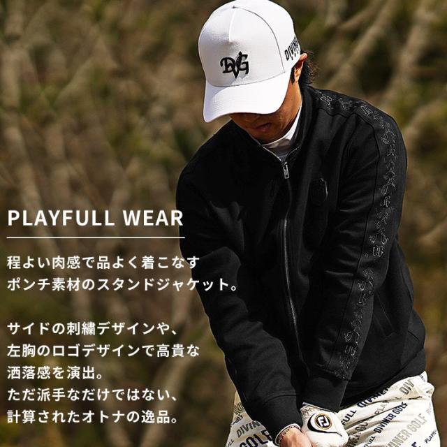 定価2.6万 SY32 イタリア ストレッチトラックジャケット 黒 ゴルフ SY32 BY SWEET YEARS GOLF［エスワイサーティトゥバイスウィート