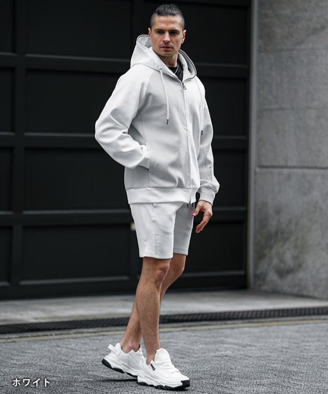 ウノピゥウノウグァーレトレ リラックス セットアップ メンズ ブランド パーカー ハーフパンツ ジャージ 新作 春 夏 夏新作 長袖 ジップパーカー ちょい悪 イケオジ 1piu sss8442a_34.jpg