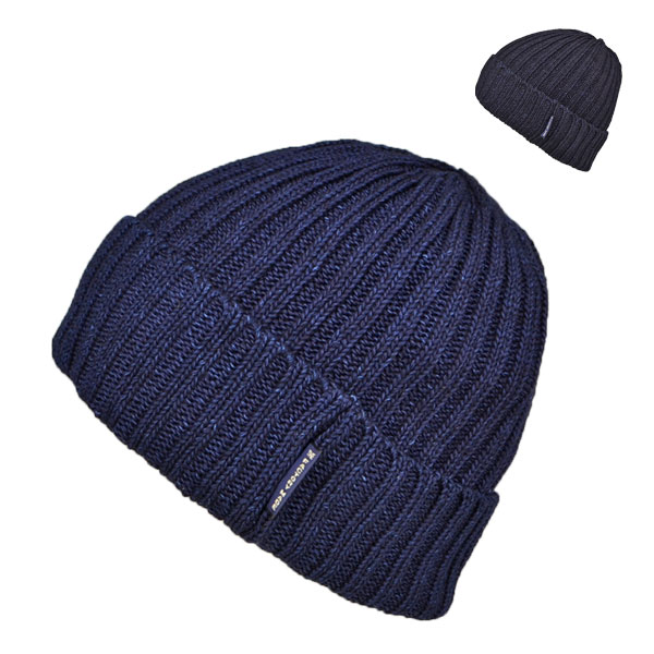 ファクトリーメイド インディゴ デニム ニット帽 折り返し