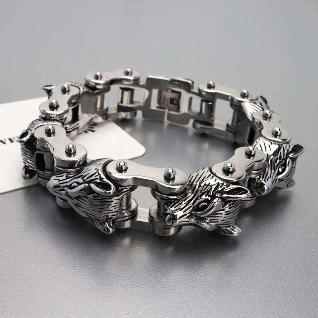 WOLF'SHEAD ウルフズヘッド バイクチェーンブレスレット WOLF'SHEAD ウルフズヘッド バイクチェーンブレスレット - メルカリ