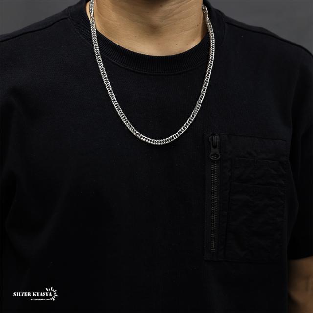 SILVER925製喜平ネックレスチェーン◎6面ダブル◎ロング◎良品◎おまけ有り シルバー925 チェーンネックレス 6面カット ダブル喜平チェーン