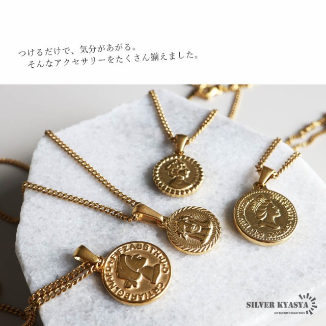 K18GP エリザベス女王2世 メダル ネックレス ヴィンテージ 遺品