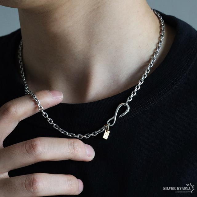 シルバー925 シルバーネックレス イーグルフックネックレス 幅