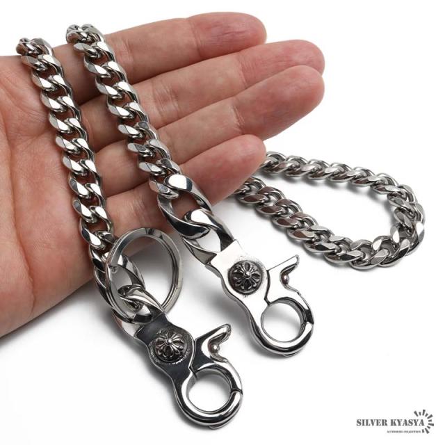 ステンレス ウォレットチェーン 喜平チェーン シルバー 幅10mm 全長