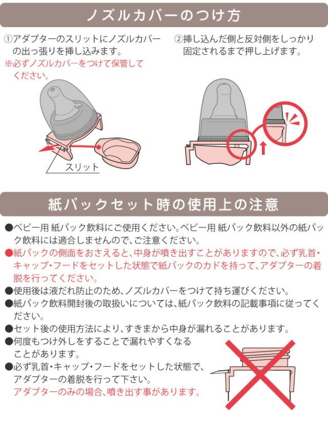 紙パック乳首 対応サイズ