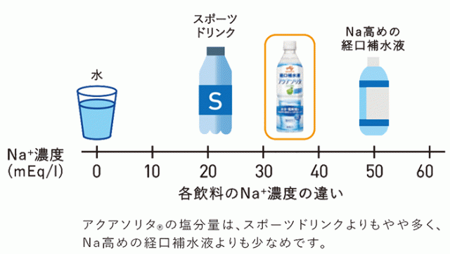 アクアソリタ ペットボトル500ml×24本 ケース 経口補水液 味の素