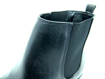 unity『ユニティ』UN7591 天然皮革 レディース サイドゴア ショートブーツ 防滑ソール  ブラック 22.5cm 23cm 23.5cm 24cm 24.5cm