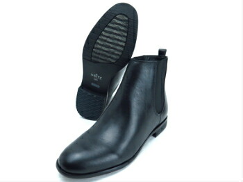 unity『ユニティ』UN7591 天然皮革 レディース サイドゴア ショートブーツ 防滑ソール  ブラック 22.5cm 23cm 23.5cm 24cm 24.5cm