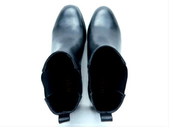 unity『ユニティ』UN7591 天然皮革 レディース サイドゴア ショートブーツ 防滑ソール  ブラック 22.5cm 23cm 23.5cm 24cm 24.5cm