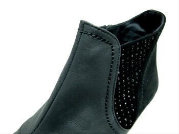 composition9 コンポジションナイン CP26790100 婦人靴 コンフォートシューズ 防滑ソール サイドゴアブーツ ショートブーツ キラキラ アニマル ヒョウ柄 革 日本製  【ブラック】【ブラックスエード/ベージュ】 22.5cm 23cm 23.5cm 24cm 24.5cm