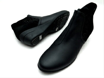 composition9 コンポジションナイン CP26790100 婦人靴 コンフォートシューズ 防滑ソール サイドゴアブーツ ショートブーツ キラキラ アニマル ヒョウ柄 革 日本製  【ブラック】【ブラックスエード/ベージュ】 22.5cm 23cm 23.5cm 24cm 24.5cm