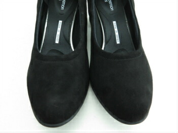 COMPOSITION SPORTS ＣＳ１１１７   婦人靴 コンポジションナインスポーツ  コンフォートシューズ プレーンパンプス チャンキーヒール 【ブラックスエード】23cm 23.5cm 24cm 24.5cm