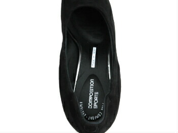 COMPOSITION SPORTS ＣＳ１１１７   婦人靴 コンポジションナインスポーツ  コンフォートシューズ プレーンパンプス チャンキーヒール 【ブラックスエード】23cm 23.5cm 24cm 24.5cm