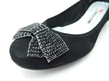 composition9 コンポジションナイン CP2726 コンフォートシューズ バレエシューズ カッター 婦人靴 リボン飾り ウエッジヒール ブラックスエード(BS) 22cm 22.5cm 23cm 23.5cm 24cm 24.5cm