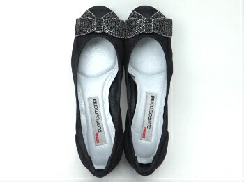 composition9 コンポジションナイン CP2726 コンフォートシューズ バレエシューズ カッター 婦人靴 リボン飾り ウエッジヒール ブラックスエード(BS) 22cm 22.5cm 23cm 23.5cm 24cm 24.5cm