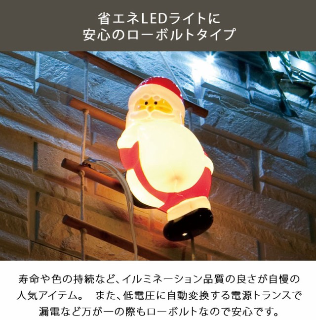 イルミネーション クリスマス ローボルト サンタクロース モチーフ