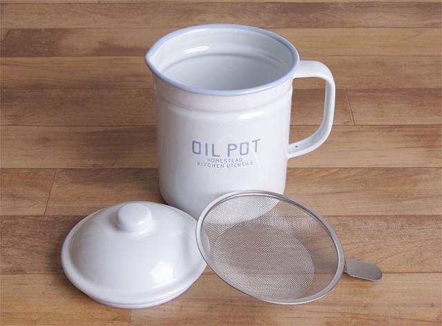 Homestead オイルポット / ホームステッド ホーロー 琺瑯ポット 油こし カントリー AXCIS