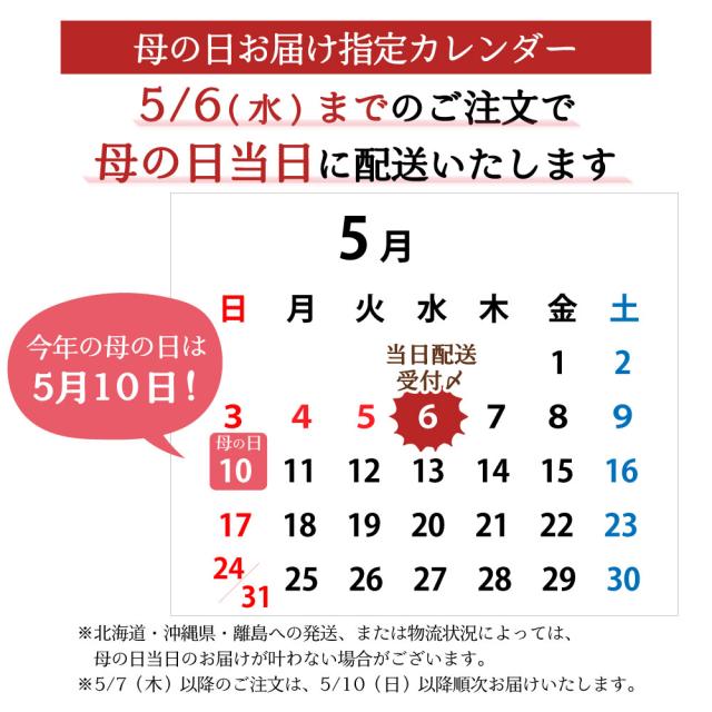 母の日配送スケジュール
