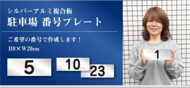シルバー番号プレート