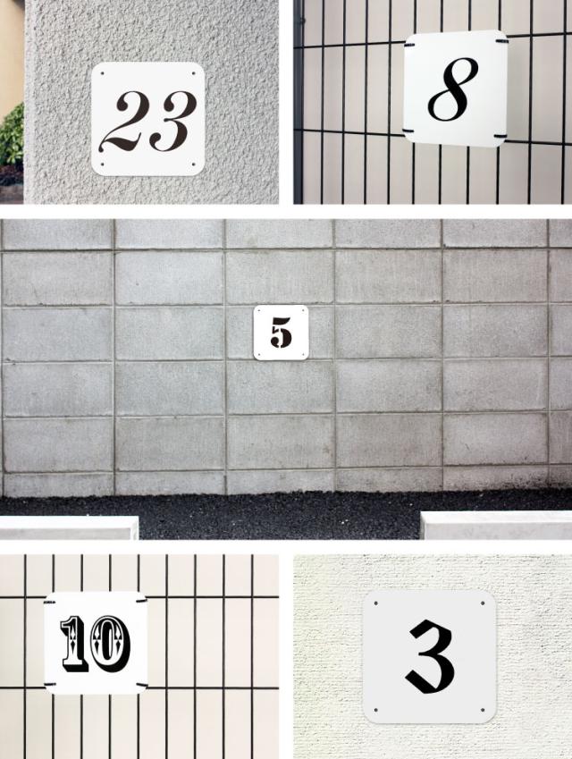 おしゃれな番号プレート
