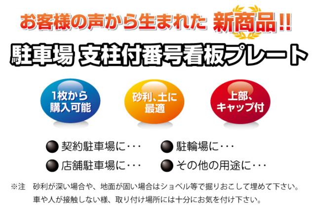 駐車場 番号プレート