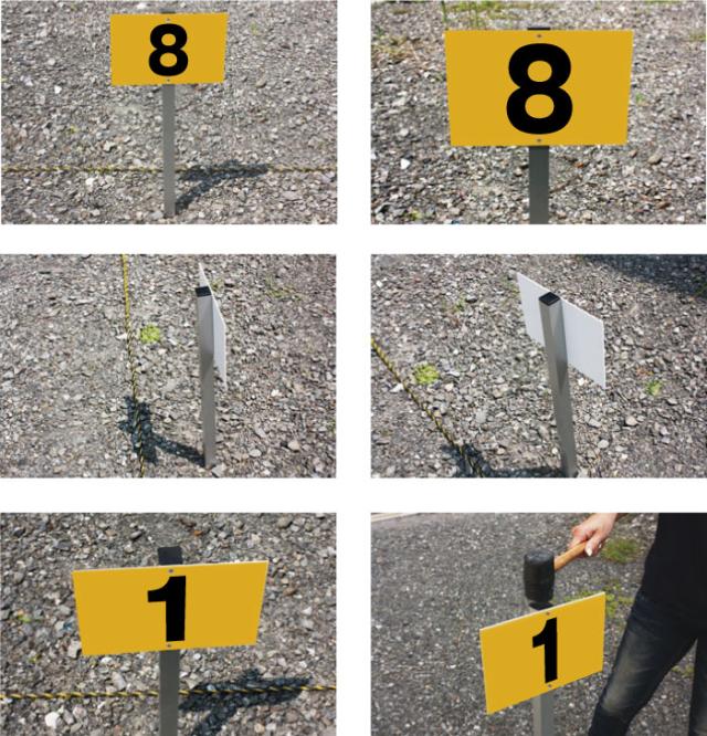 番号札 駐車場看板