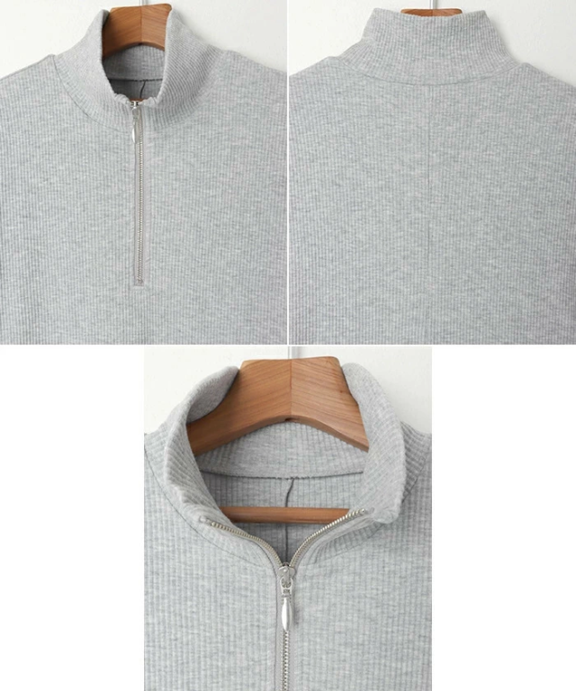 セルフカット リブ 指穴 サムホール 長袖 ワンピース スポーティ スカート タイトワンピ タイトスカート ポケット 伸縮性 伸びる ハーフジップ レディース ゆったり カジュアル かわいい 楽ちん 春 秋 通勤 通学 学生 韓国 韓国ファッション 無地 シンプル 定番 t02