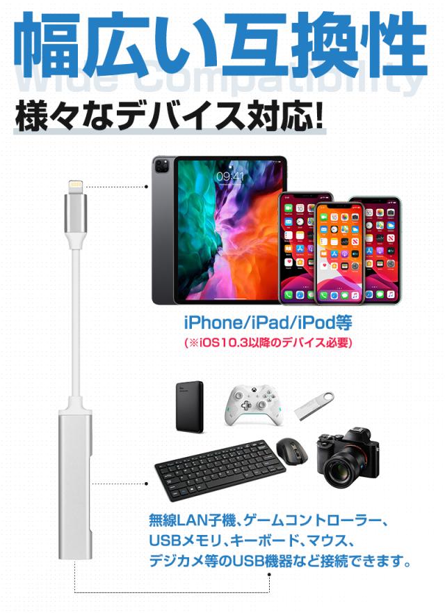 iPhone/iPad/iPod専用OTGアダプター
