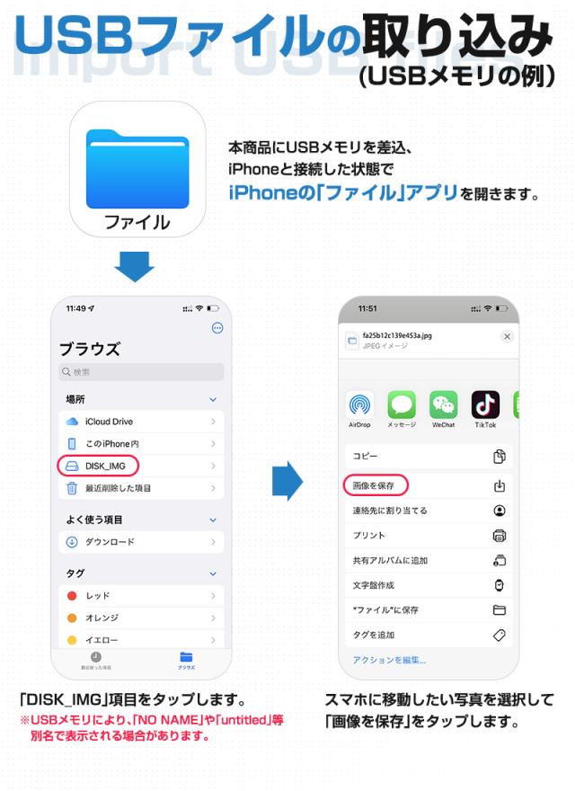 iPhone/iPad/iPod専用OTGアダプター