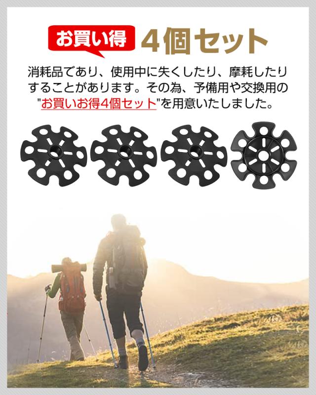 トレッキングポール用スノーバスケット