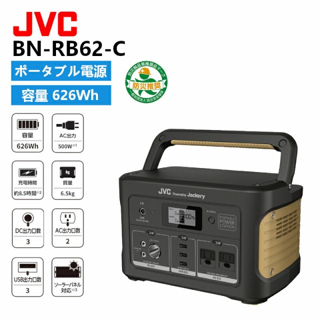 BN-RB62-C JVCケンウッド ポータブル電源 174,000ｍAh／626Wh