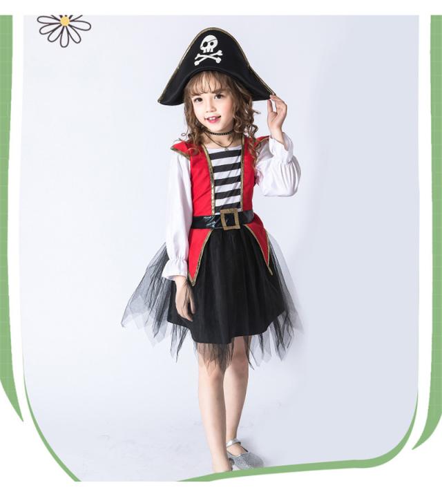 海賊 コスプレ 子供 ハロウイン 仮装 髑髏柄 海賊帽 2点セット 海賊風